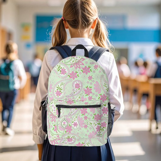 Sac À Dos Imprimé Pink Cute Paisley Pattern Chic