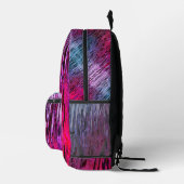 Sac À Dos Imprimé Pink Magenta Bleu Violet Abstrait sauvage (Droite)