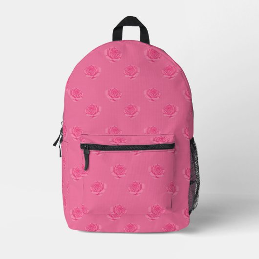 Sac À Dos Imprimé Pink roses (Recto)