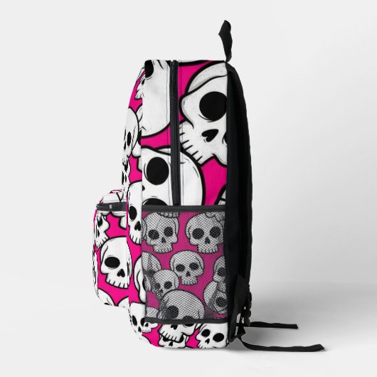 Sac À Dos Imprimé Pink Skull Pattern Backpack (Droite)