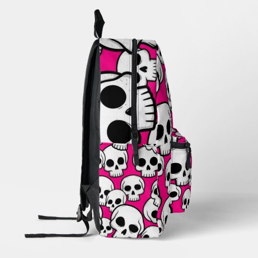 Sac À Dos Imprimé Pink Skull Pattern Backpack (Gauche)
