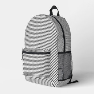 Sac À Dos Imprimé Pinstripe blanc noir classique