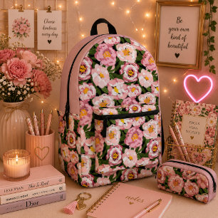 Sac À Dos Imprimé Pivoine florale Blush vintage