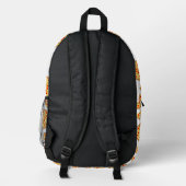 Sac À Dos Imprimé Pizza et tranches de cool motif sur blanc (Verso)