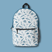 Sac À Dos Imprimé Plage bleu de coquillages