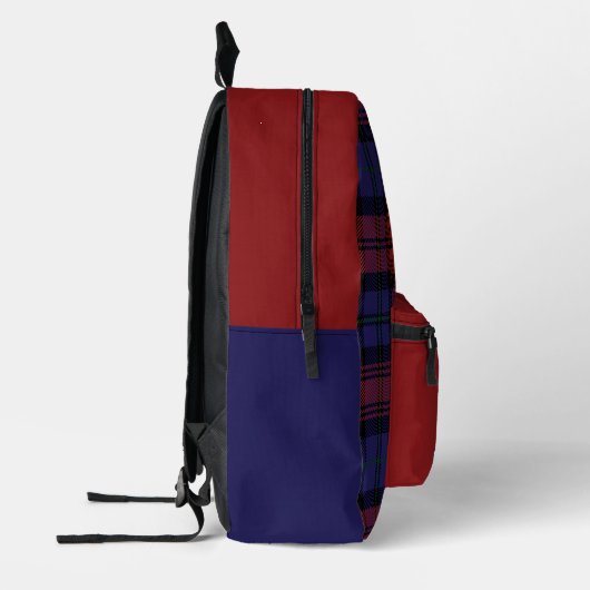 Sac À Dos Imprimé Plaid Burgundy Purple Rustique MacLachlan Tartan (Gauche)