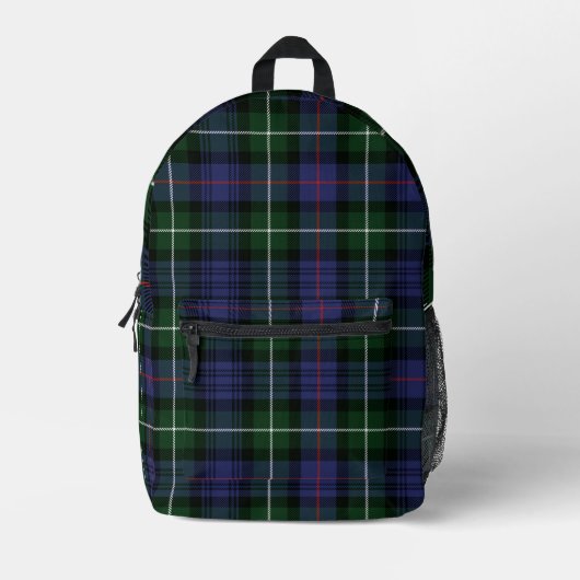 Sac À Dos Imprimé Plaid Green Purple Check MacKenzie Tartan (Recto)