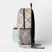 Sac À Dos Imprimé Plaid multicolore personnalisé (Droite)