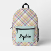 Sac À Dos Imprimé Plaid multicolore personnalisé (Recto)