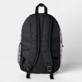 Sac À Dos Imprimé Plaid multicolore personnalisé (Verso)