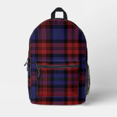 Sac À Dos Imprimé Plaid Rustique violet rouge MacLachlan Tartan (Recto)