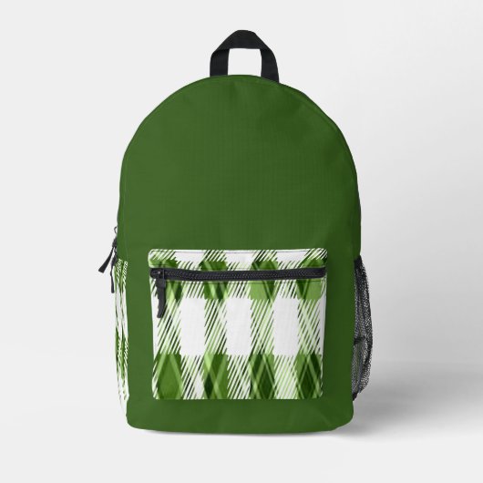 Sac À Dos Imprimé Plaid vert (Recto)