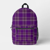 Sac À Dos Imprimé Plaid violet (Recto)