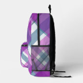 Sac À Dos Imprimé Plaid violet, blanc et bleu (Droite)