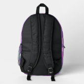 Sac À Dos Imprimé Plaid violet, blanc et bleu (Verso)