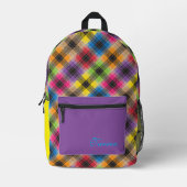 Sac À Dos Imprimé Plaid Wild Personnalisé (Recto)