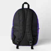 Sac À Dos Imprimé Planètes violettes, motif fractal moderne, coutume (Verso)