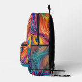 Sac À Dos Imprimé Plume Peacock colorée (Droite)