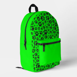 Sac À Dos Imprimé Poches de chien noir et blanc Pointe de Polka vert