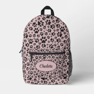 Sac À Dos Imprimé Poches de chien noir et blanc Pointe Polka sur la