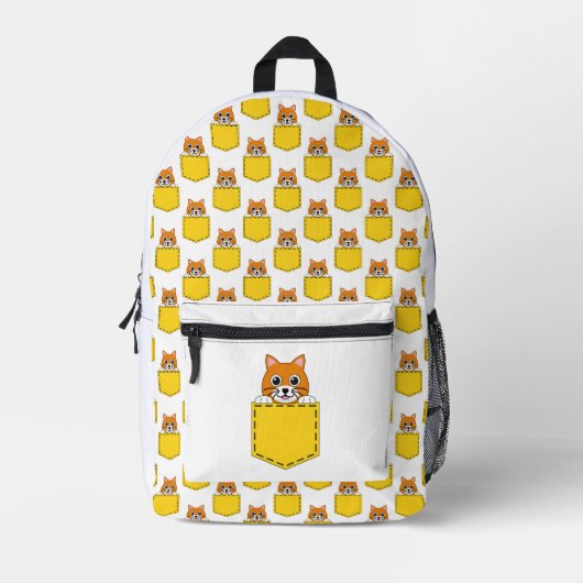 Sac À Dos Imprimé Pocket Pet Cat Motif (Recto)