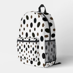 Sac À Dos Imprimé Point Polka Brown noir