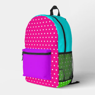 Sac À Dos Imprimé Point Polka Rainbow Pop - brillant, gras et prêt à