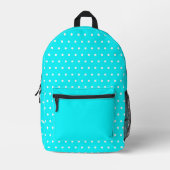 Sac À Dos Imprimé Point Polka Turquoise - Style Bold (Recto)