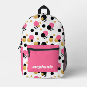 Sac À Dos Imprimé Pointe rose Retro Personnalisé