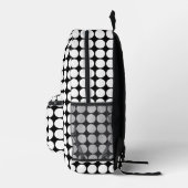 Sac À Dos Imprimé Points blancs minimaux sur fond noir uni (Droite)