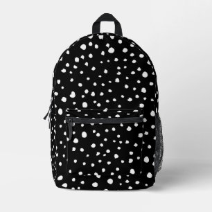 Sac À Dos Imprimé Points dalmatiens, Zones dalmatiennes, Noir et Bla