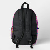 Sac À Dos Imprimé Points de polka néon sur rose (Verso)