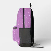 Sac À Dos Imprimé Points et bandes pourpres (Droite)