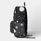 Sac À Dos Imprimé Points noirs blancs modernes - Lettre initiale Mon (Droite)