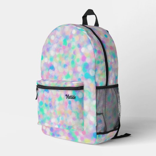 Sac À Dos Imprimé Points pastel abstraits (Coin arrière droit)
