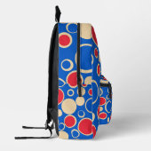 Sac À Dos Imprimé Points Rouge Et Bleu Sur Bleu (Gauche)