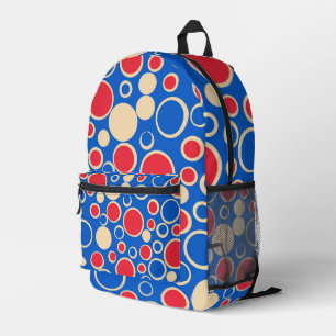 Sac À Dos Imprimé Points Rouge Et Bleu Sur Bleu