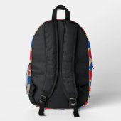 Sac À Dos Imprimé Points Rouge Et Bleu Sur Tan (Verso)