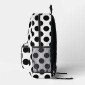 Sac À Dos Imprimé Pois, Motif Polka Dot, noir et blanc (Droite)