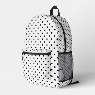 Sac À Dos Imprimé Pois noir et blanc