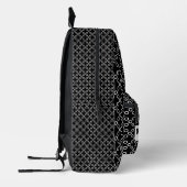Sac à dos imprimé pois noir et blanc (Gauche)