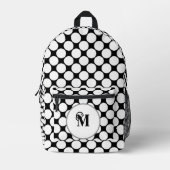 Sac À Dos Imprimé Pois noir et blanc (Recto)