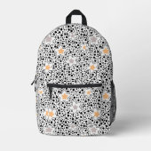 Sac À Dos Imprimé Pois noir et blanc rétro avec étoiles (Recto)