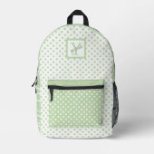 Sac À Dos Imprimé Pois verts et blancs (Recto)