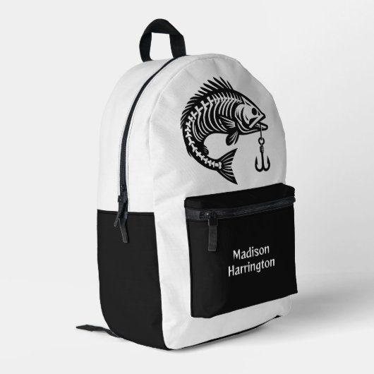 Sac À Dos Imprimé Poisson de nom personnalisé (Coin arrière gauche)