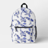 Sac À Dos Imprimé Poisson koi bleu et blanc (Recto)