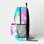Sac À Dos Imprimé Poisson Koi en rose et bleu (Droite)