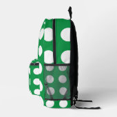 Sac À Dos Imprimé Polka Blanc Vert Dot Jolie Fille Retour À L'École (Droite)