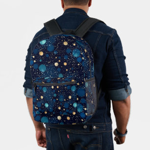 Sac À Dos Imprimé Polka-point bleu et or