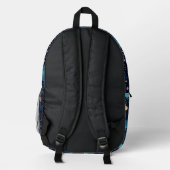 Sac À Dos Imprimé Polka-point bleu et or (Verso)